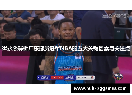 崔永熙解析广东球员进军NBA的五大关键因素与关注点